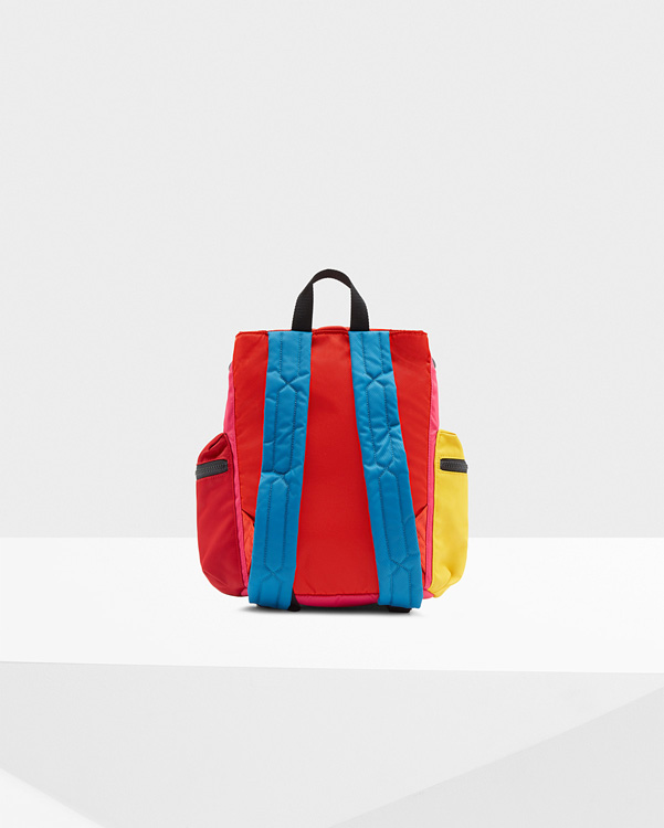  Hunter original colour block mini top clip backpack : bright pink