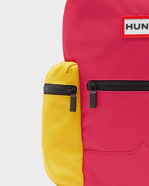  Hunter original colour block mini top clip backpack : bright pink