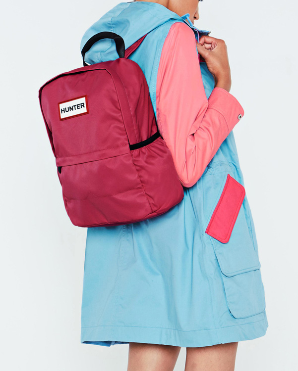  Hunter original nylon backpack : bright pink