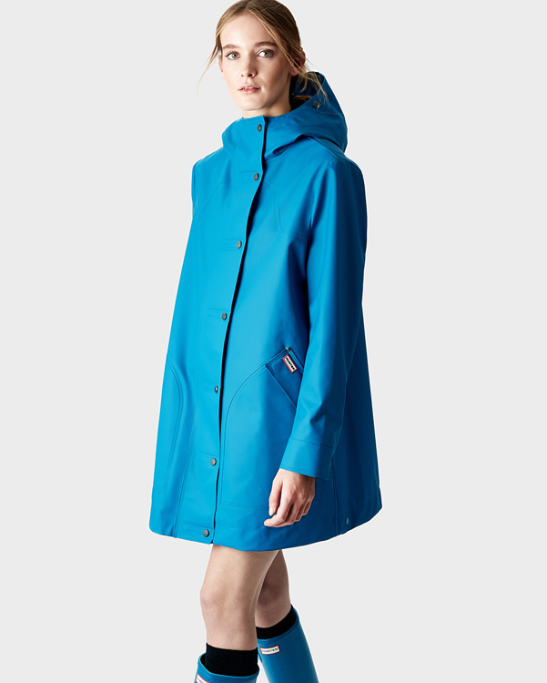  Hunter women's original rubberised hunting coat : ocean blue