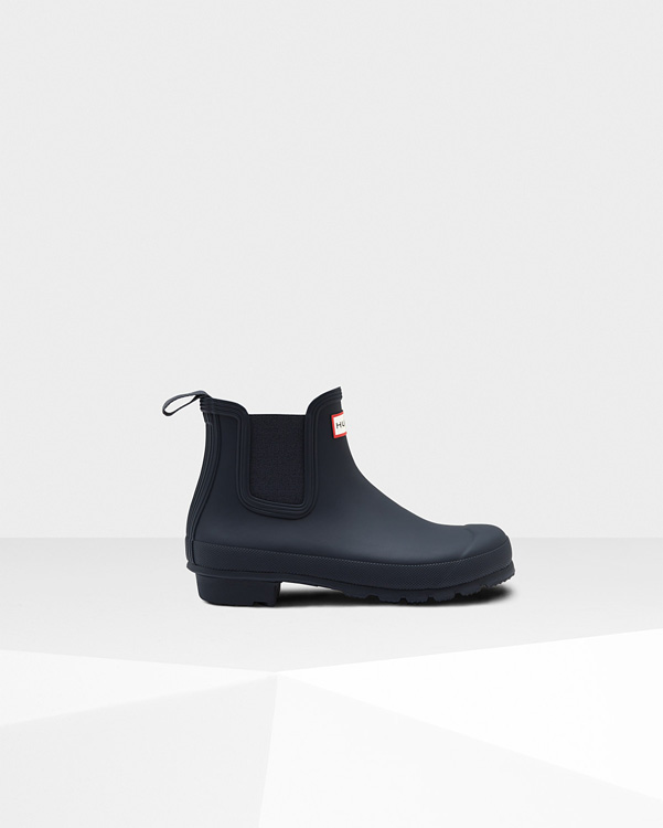  Hunter women's original chelsea boots : navy