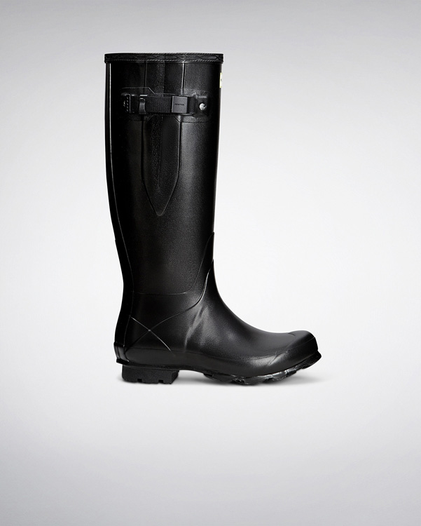  Hunter women's norris field side adjustable wellington boots : black