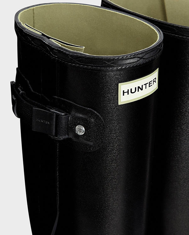  Hunter women's norris field side adjustable wellington boots : black