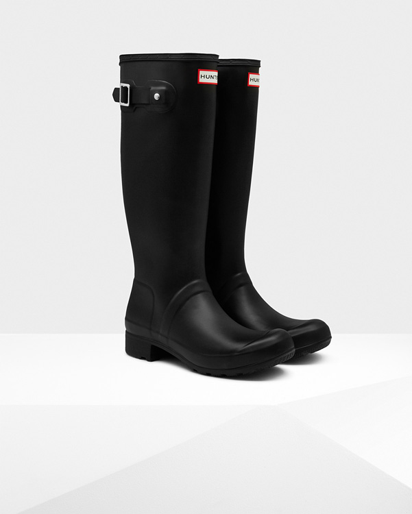  Hunter women's original tour wellington boots : black