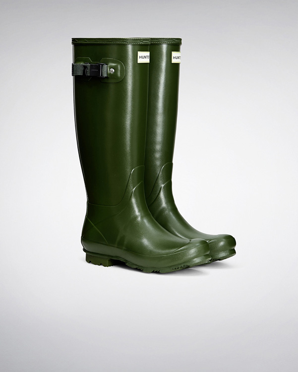  Hunter women's norris field wellington boots : vintage green