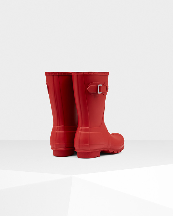  Hunter women's original short wellington boots : military red