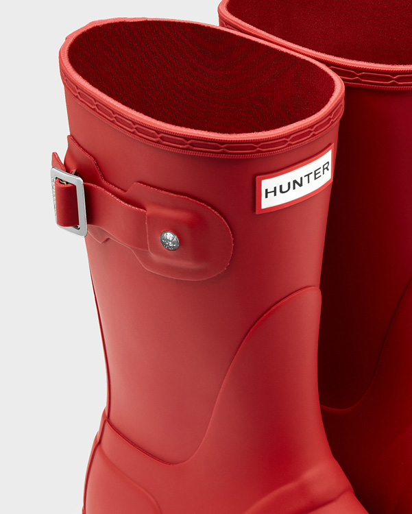  Hunter women's original short wellington boots : military red