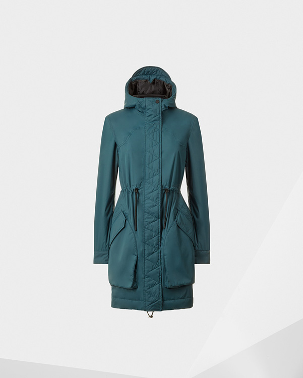  Hunter women's original insulated parka : magnetic green