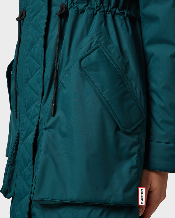  Hunter women's original insulated parka : magnetic green