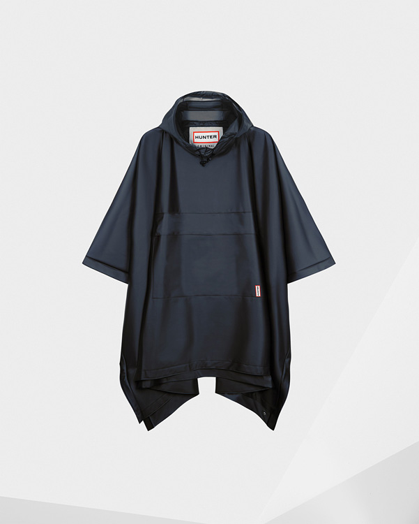  Hunter original vinyl poncho : navy