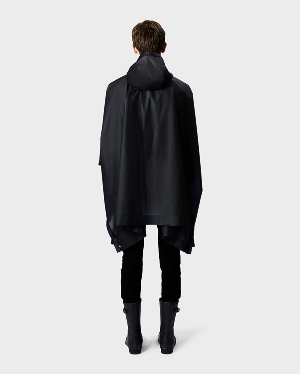  Hunter original vinyl poncho : navy