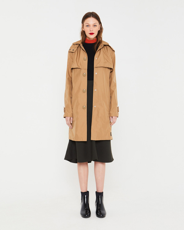  Hunter women's refined mid-length trench coat : pluto