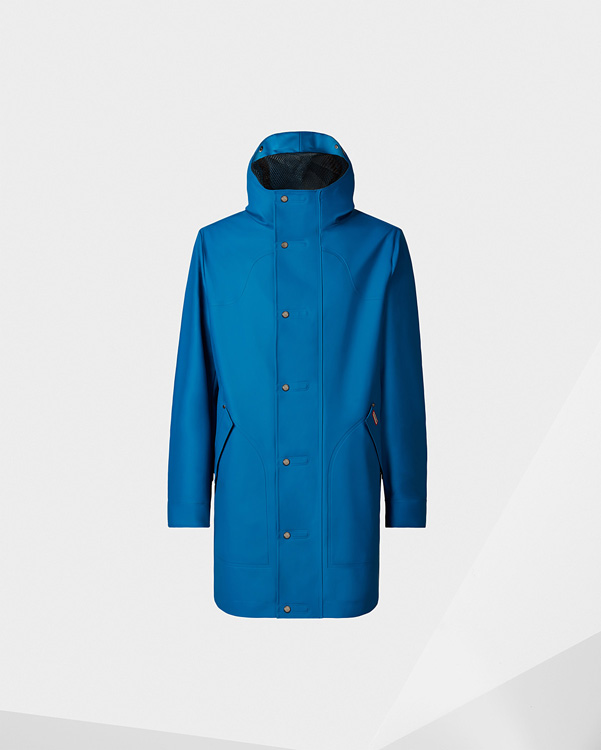  Hunter men's original rubberised hunting coat : ocean blue