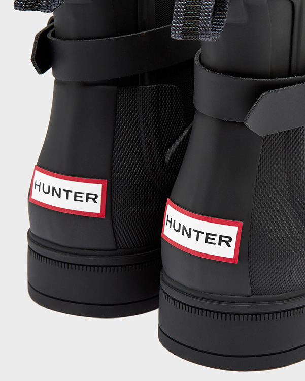  Hunter men's original festival chelsea boots : black/black