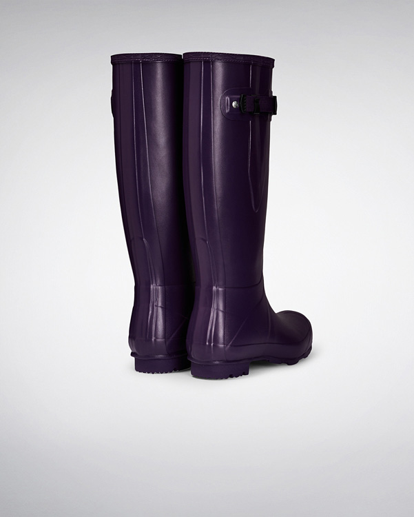  Hunter women's norris field side adjustable wellington boots : dark iris