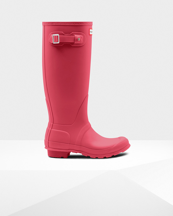  Hunter women's original tall wellington boots : hyper pink