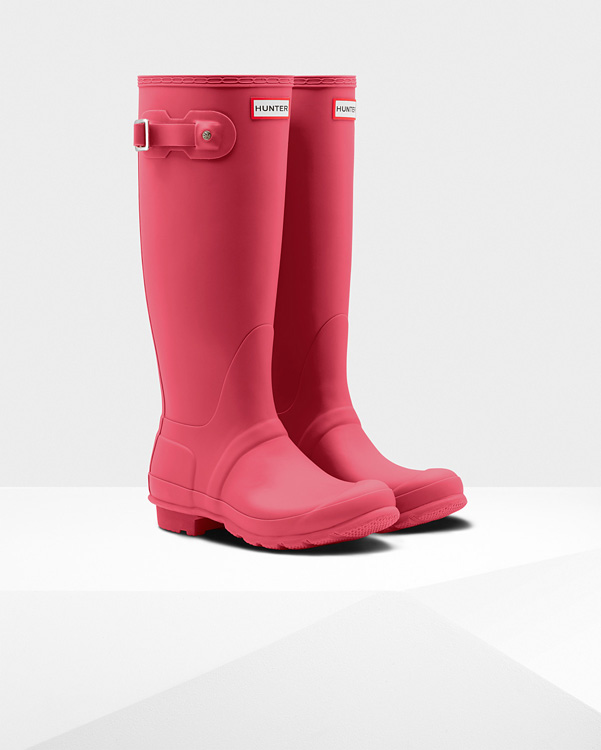  Hunter women's original tall wellington boots : hyper pink