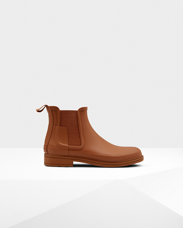  Hunter men's original refined chelsea boot : pine cone