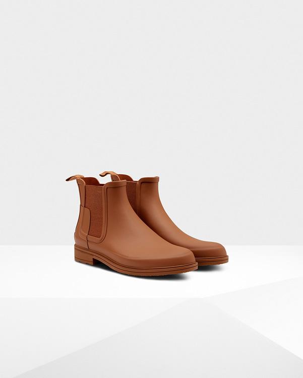  Hunter men's original refined chelsea boot : pine cone