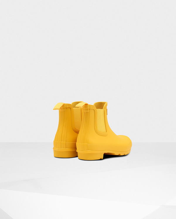  Hunter women's original chelsea boots : yellow