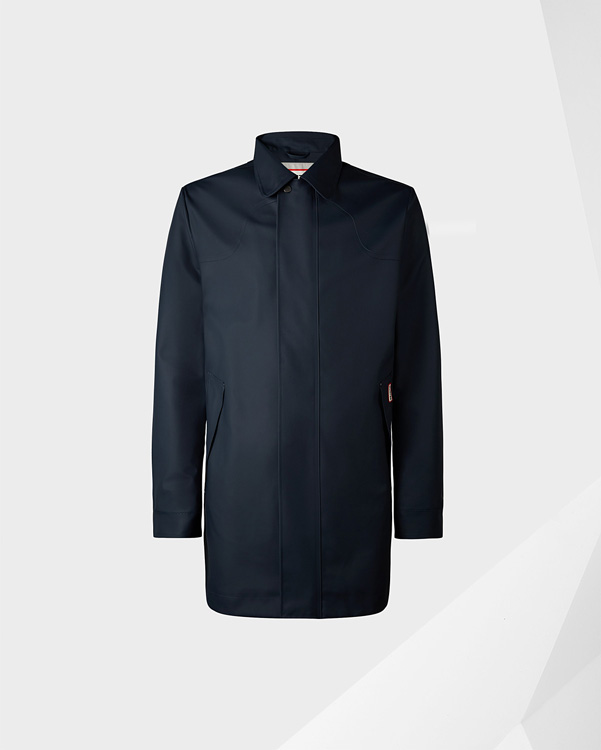  Hunter men's original rubberised raincoat : navy