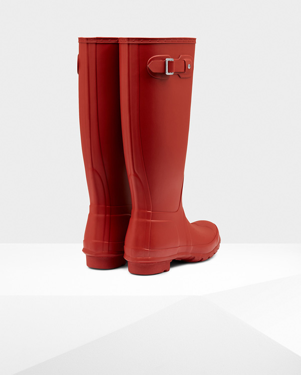  Hunter women's original tall wellington boots : military red