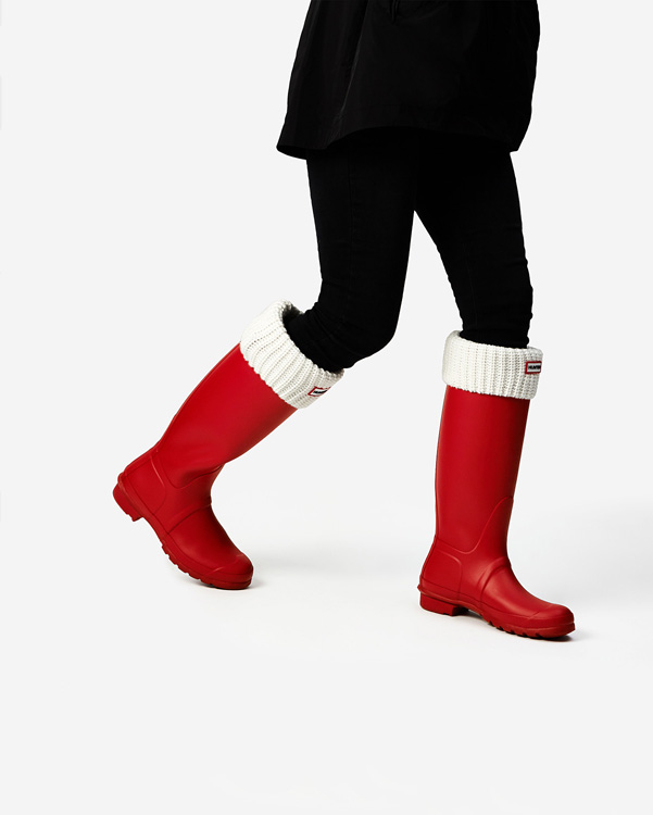  Hunter women's original tall wellington boots : military red