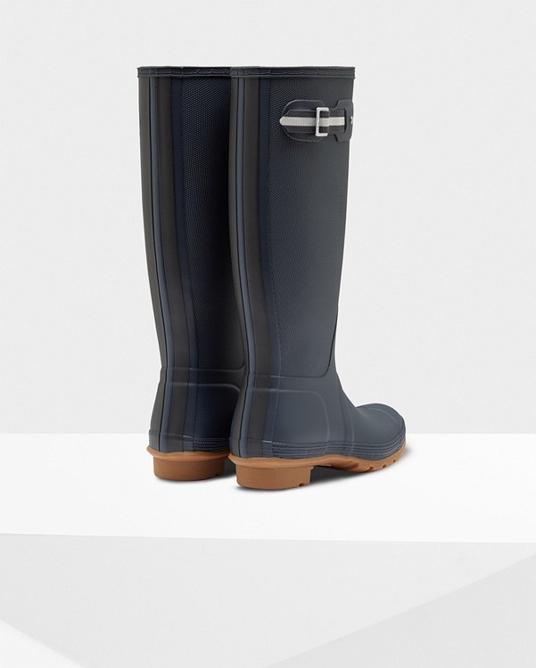  Hunter women's original sissinghurst tall wellington boots : navy/black