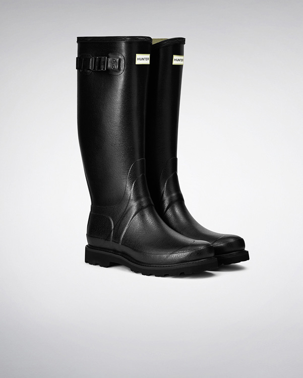  Hunter men's balmoral wellington boots : black