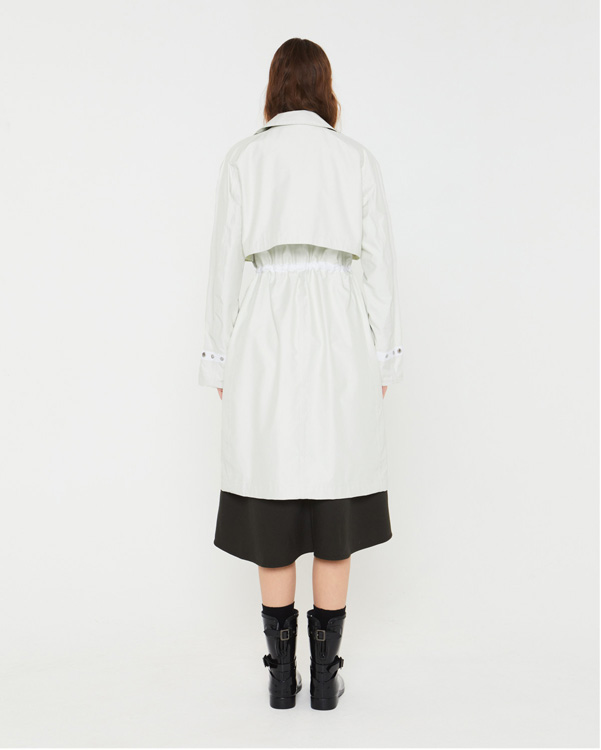  Hunter women's refined garden trench coat : off white