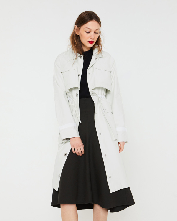  Hunter women's refined garden trench coat : off white