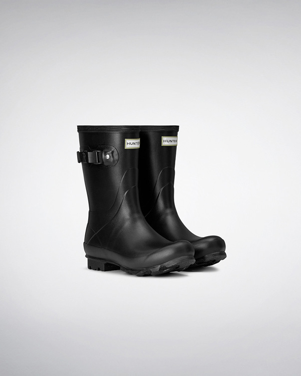  Hunter women's norris field short wellington boots : black