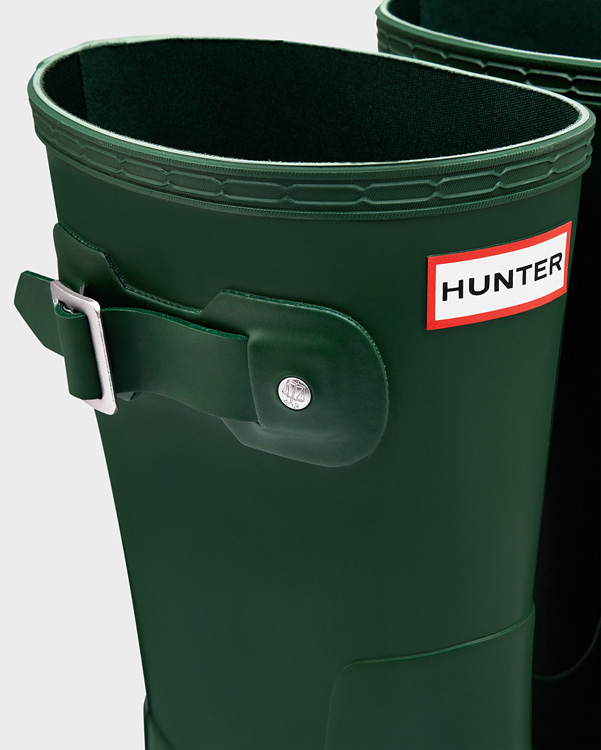  Hunter men's original short wellington boots : hunter green