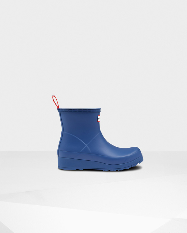  Hunter original play short wellington boots : peak blue