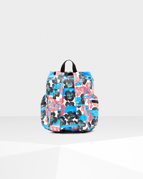  Hunter original floral stripe top clip mini backpack : floral stripe/forget me not