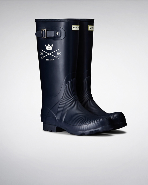  Hunter the official men's oxford boat race boots : navy