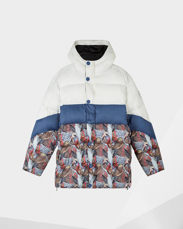  Hunter men's original puffer coat : white/multi