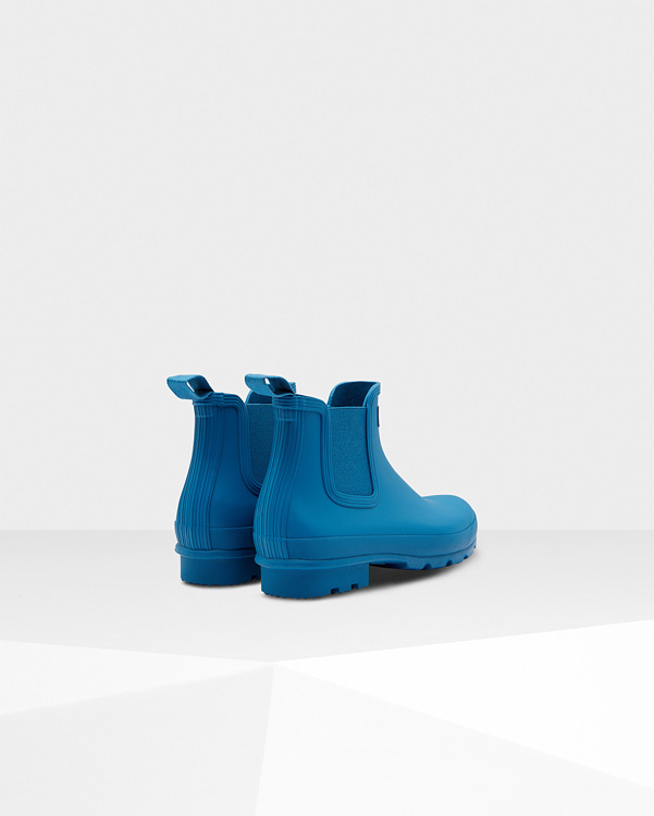  Hunter men's original chelsea boots : ocean blue