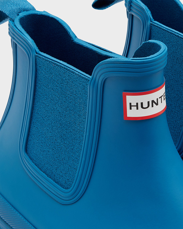  Hunter men's original chelsea boots : ocean blue