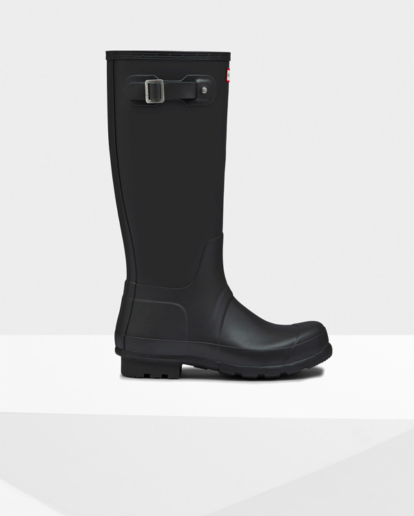  Hunter men's original tall wellington boots : black