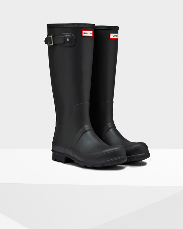  Hunter men's original tall wellington boots : black