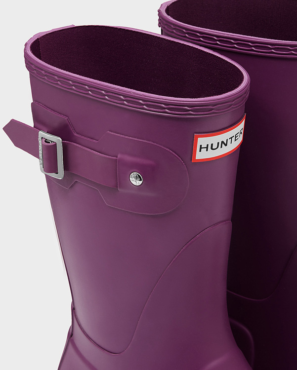  Hunter women's original short wellington boots : violet