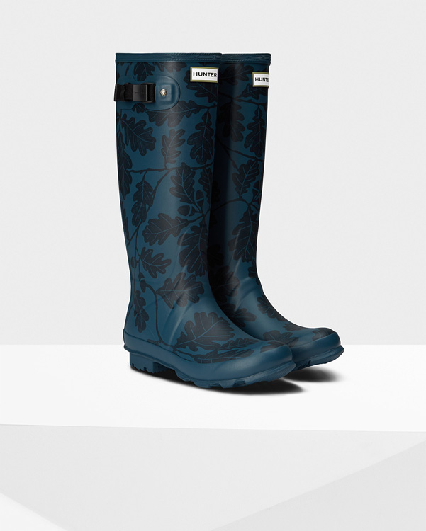  Hunter women's national trust print norris field boot : dusk