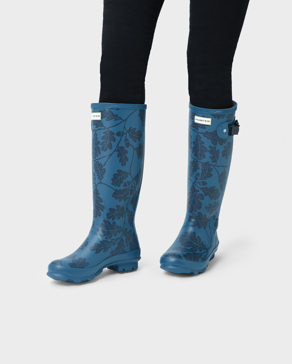  Hunter women's national trust print norris field boot : dusk