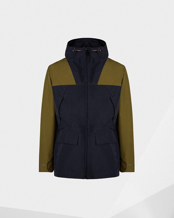  Hunter men's original 3 layer anorak : navy / khaki