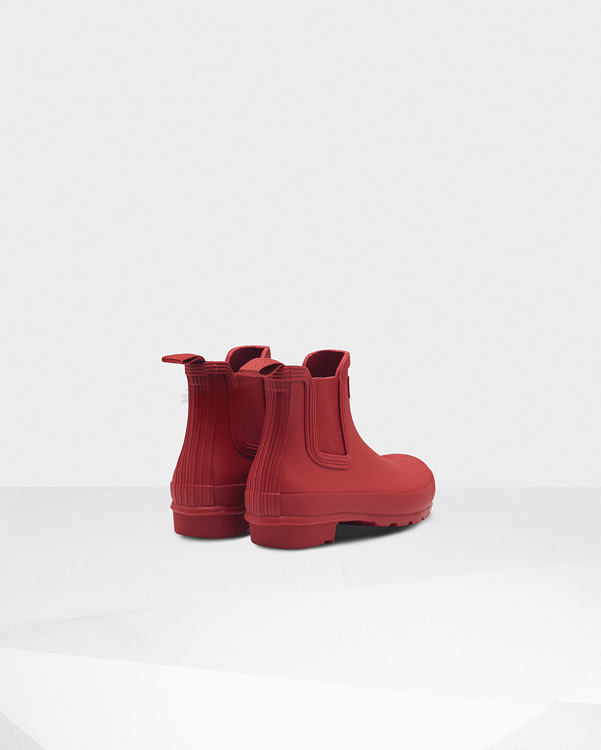  Hunter women's original chelsea boots : military red