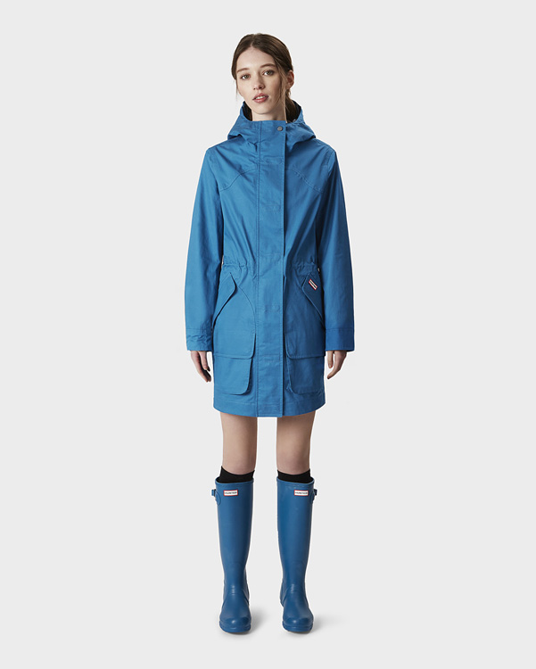  Hunter women's original cotton hunting coat : ocean blue