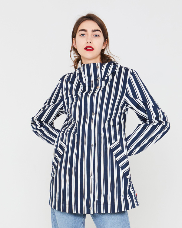  Hunter women's original cotton smock : navy/white stripe