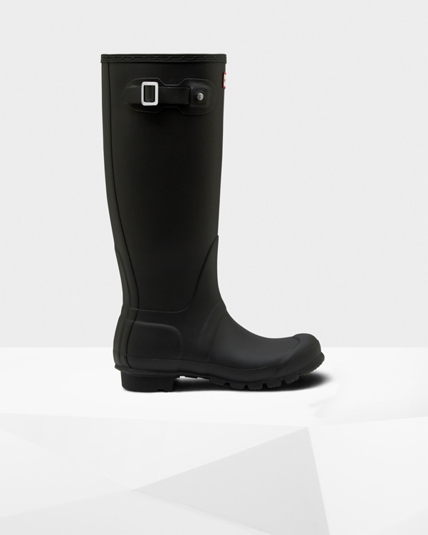  Hunter women's original tall wellington boots : black