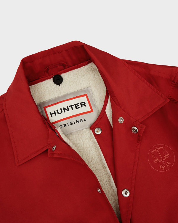  Hunter men's original shell jacket with fleece liner : military red